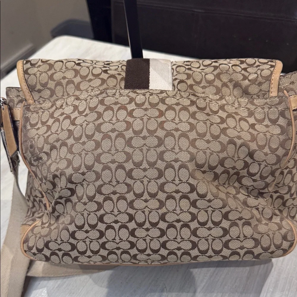 Coach Voyager Small C  Messenger/Crossbody Bag in Brown and Tan